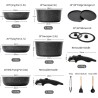 BOREINE 14pcs Black, Removable Handle, Pots and Pans Set for All Stoves, Induction Cookware Set, Non-stick