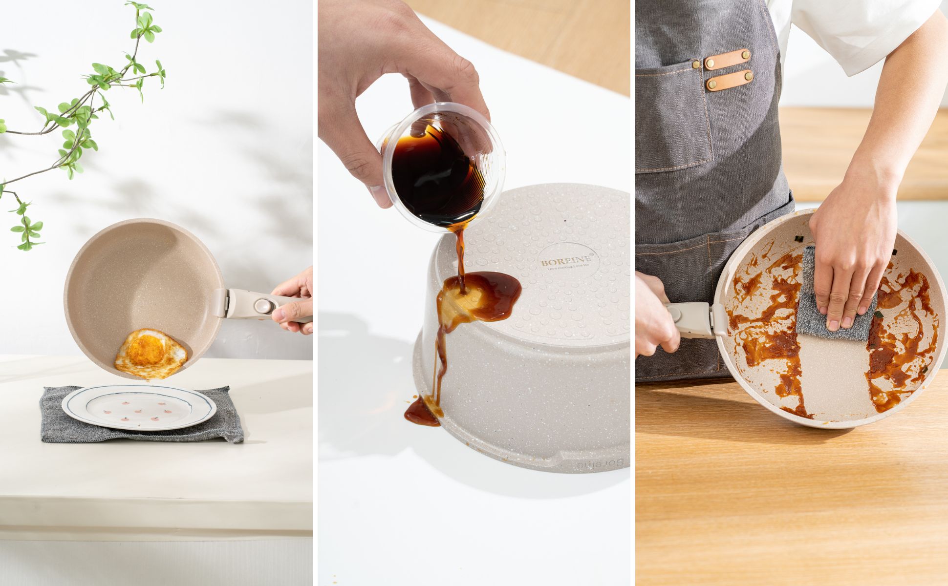 BOREINE saucepan with PFAS-free non-stick coating