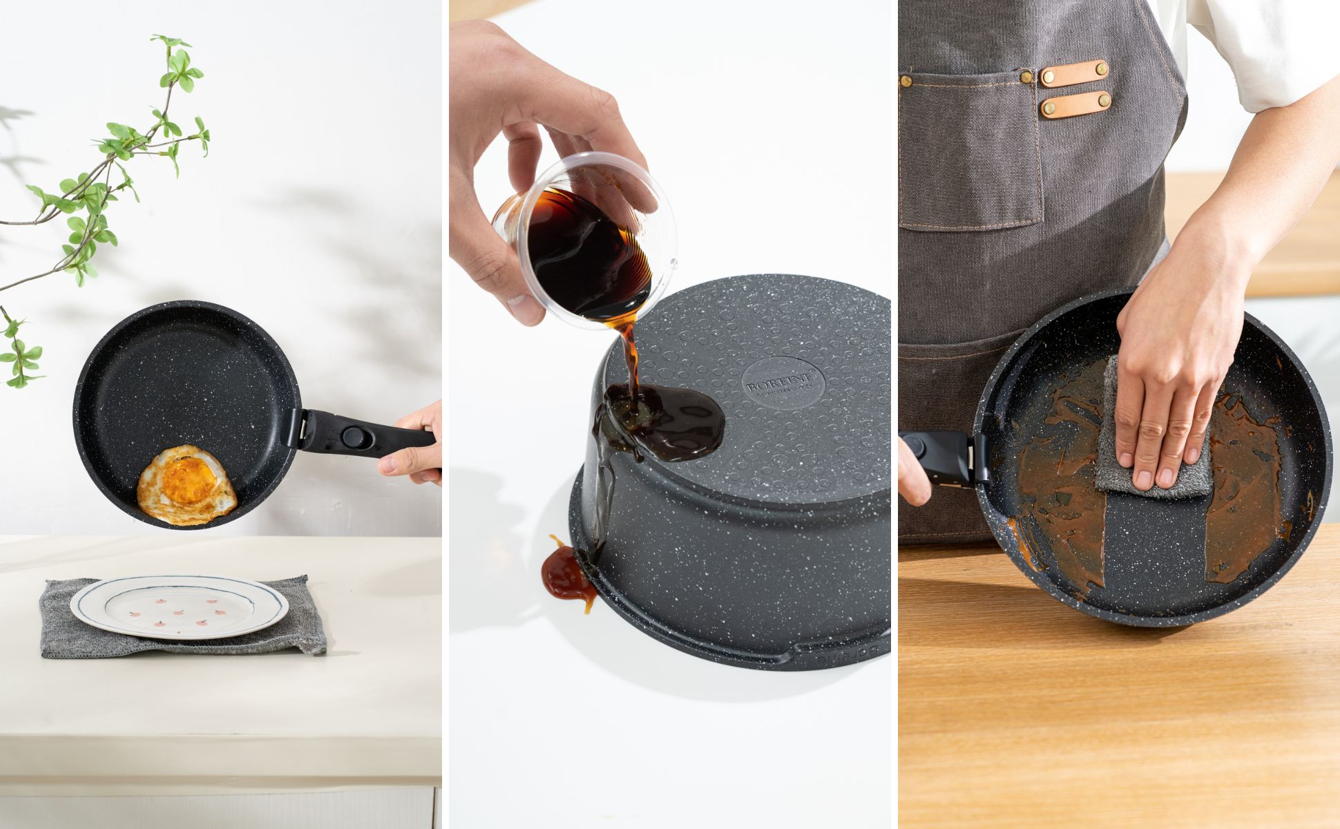 BOREINE saucepan with PFAS-free non-stick coating