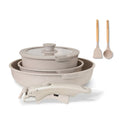 BOREINE-Batterie de Cuisine-Basic 7 Pce Marron BOREINE