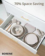 BOREINE-Batterie de Cuisine-Basic Marron Poêle Antiadhésif