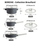 BOREINE-Batterie de Cuisine-Classic 5 Pce Brouillard BOREINE