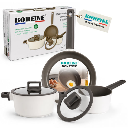 BOREINE-Batterie de Cuisine-Classic 5 Pce Café Latte BOREINE