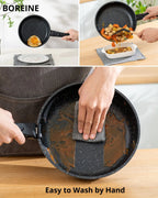 BOREINE-Batterie de Cuisine-Basic 14 Pce Noir BOREINE