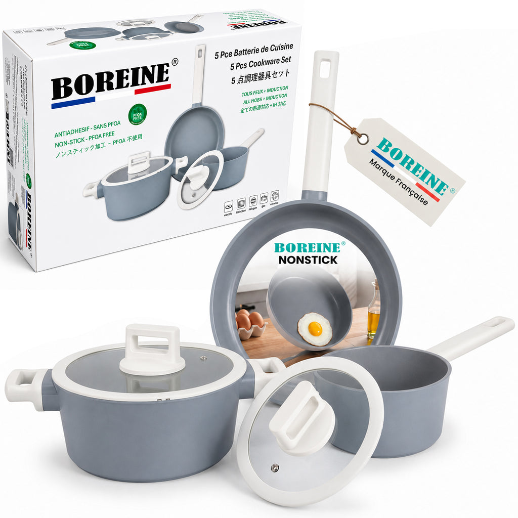 BOREINE-Batterie de Cuisine-Classic 5 Pce Brouillard BOREINE