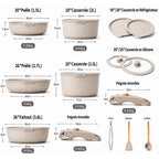 BOREINE-Batterie de Cuisine-Basic 14 Pce Marron