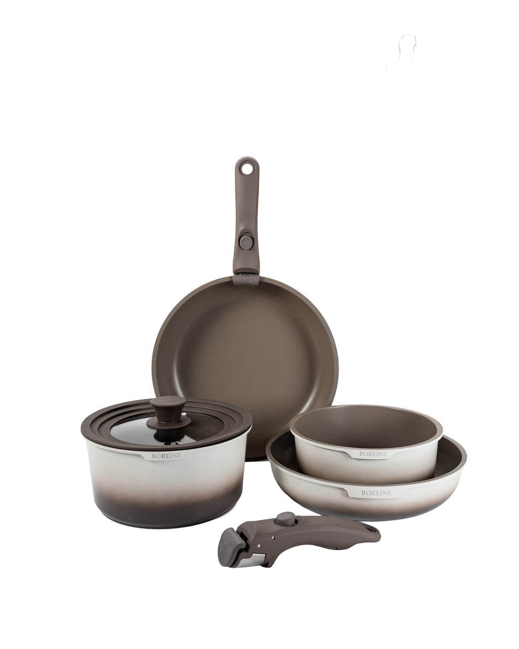 BOREINE-Batterie de Cuisine-Atelier 7 Pce Café Latte